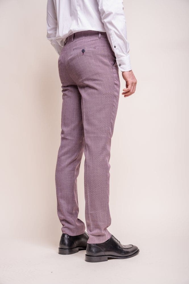 Cavani Classic Miami Lilac Slim Fit Trousers - MENSWEARR.COM 40R Cavani Classic Miami Lilac Slim Fit Trousers - MENSWEARR.COM 40R