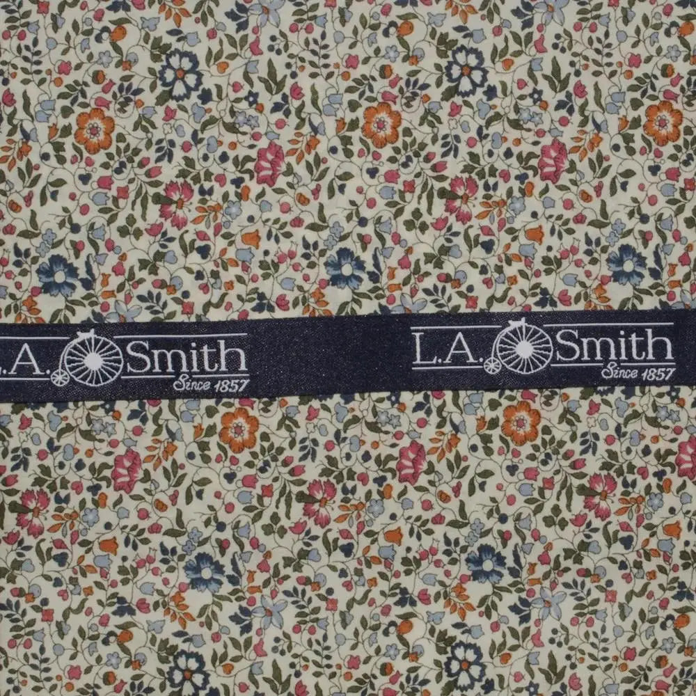 La Smith Boys Ivory Liberty Art Fabric Cotton Tie main image 1