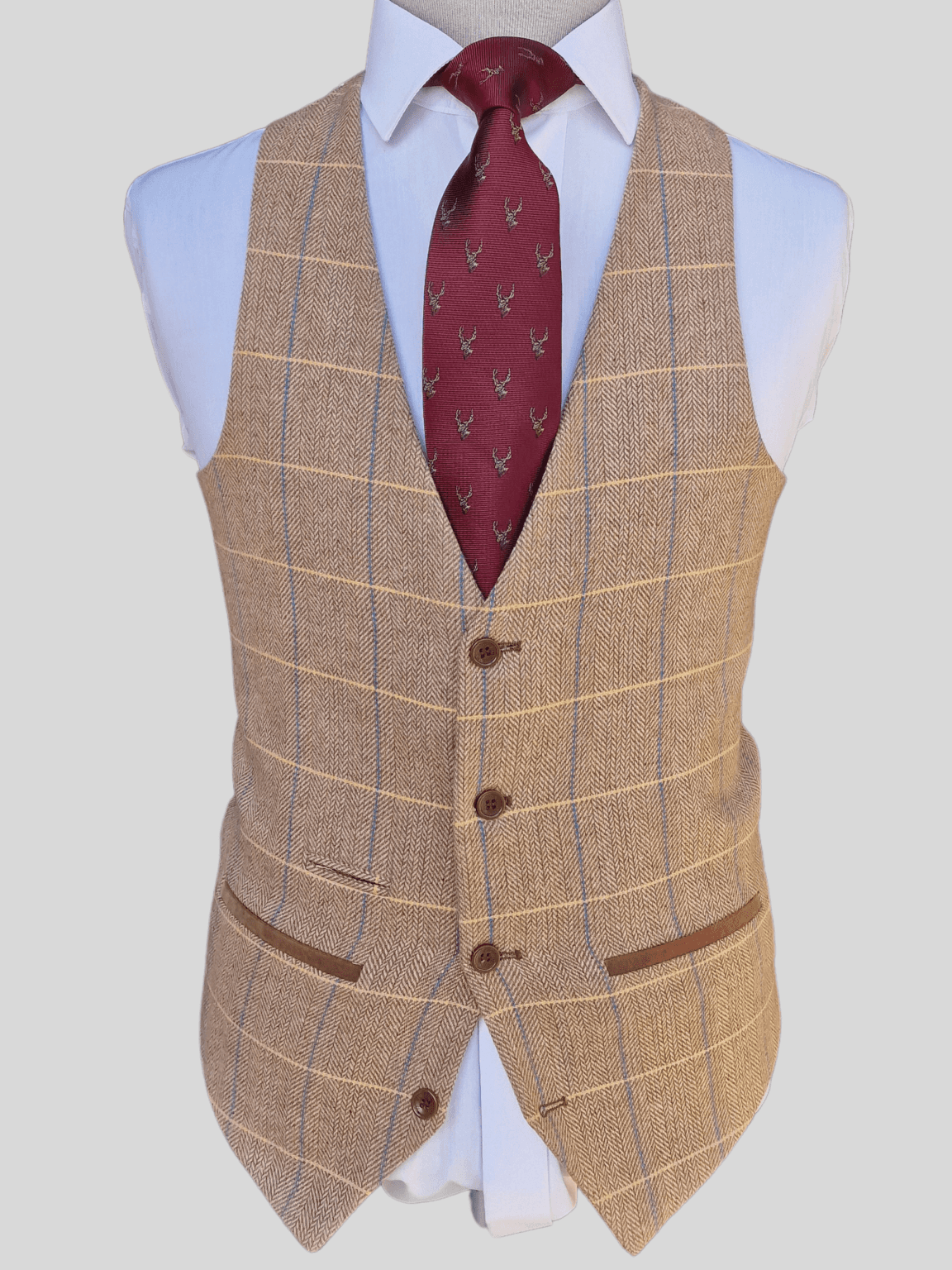 Marc Darcy Eton Tweed Check Waistcoat