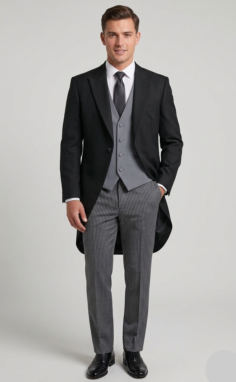 black morning dress Torre Light Weight Black Ascot Morning Tailcoat