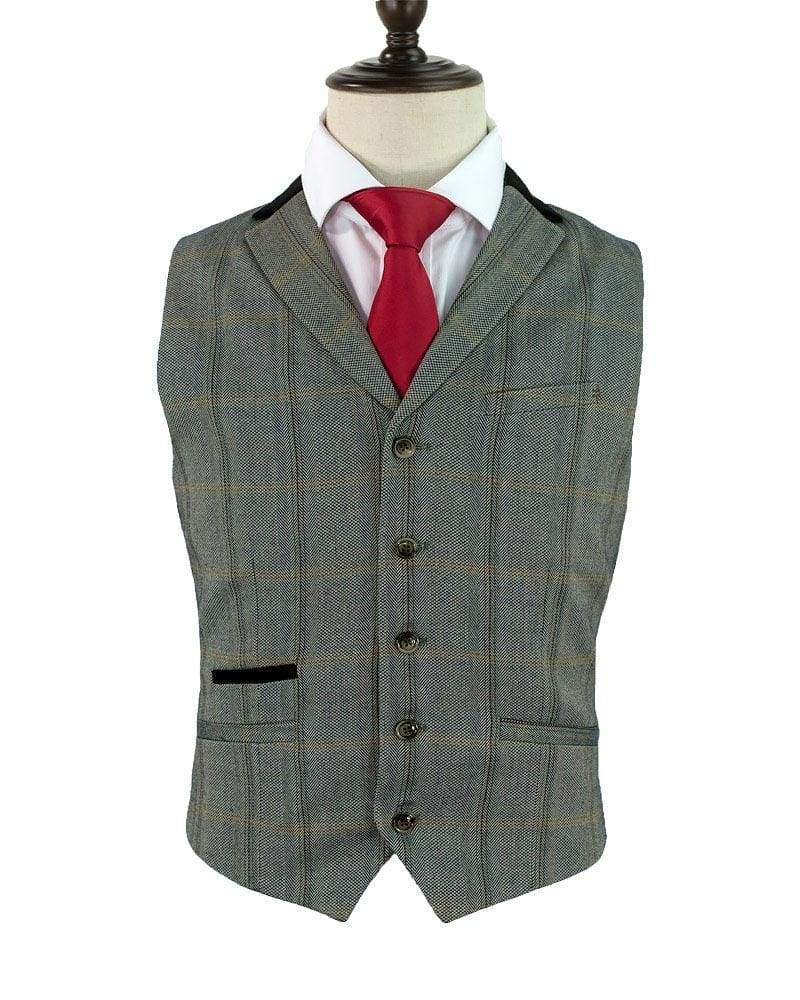 Herringbone Waistcoat Cavani Tweed Waistcoat Cavani Tommy Men's