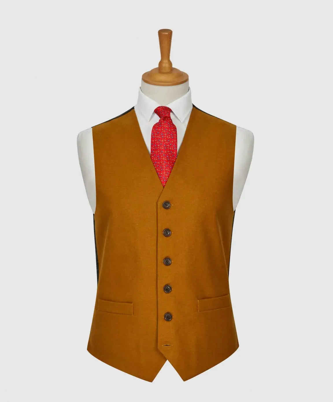 mustard yellow dress vest LA Smith Plain Country Waistcoats