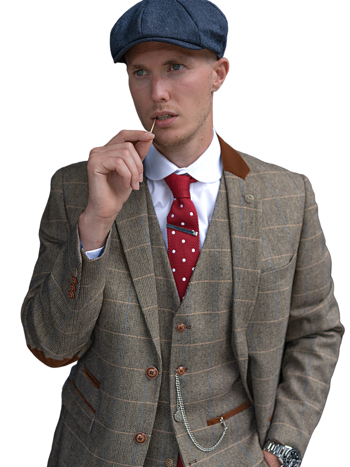 Marc darcy ted tweed herringbone check suit best sale