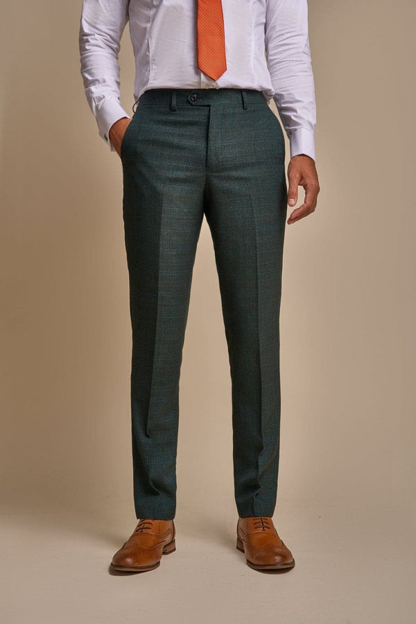 Cavani Caridi Men’s Olive Slim Fit Trouser - Suit & Tailoring