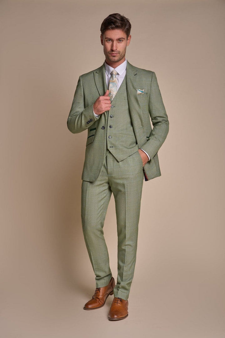 Cavani Caridi Men’s Sage Tweed Blazer - Suit & Tailoring