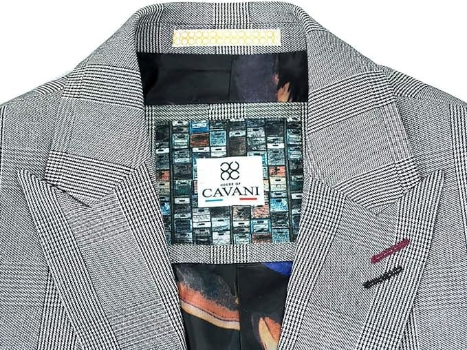 Cavani Flint Grey Check Tweed Jacket - Suits
