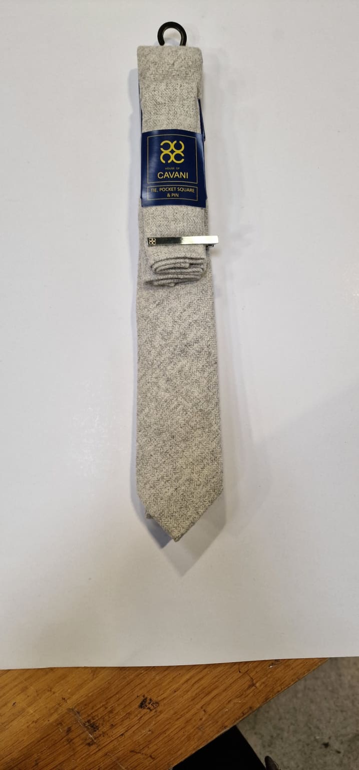 Cavani Kyra Grey Tie Set - Accessories
