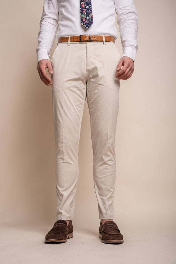 Cavani Mario Fawn Men’s Trousers - 28R - Suit & Tailoring