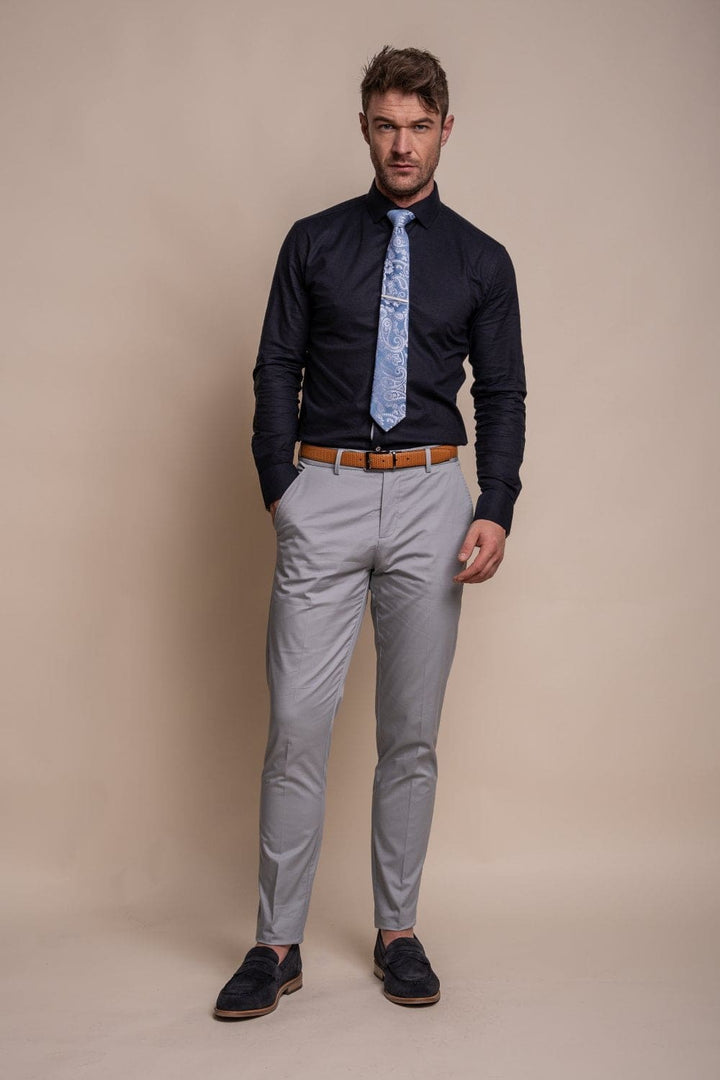 Cavani Mario Ice Blue Men’s Trousers - Suit & Tailoring