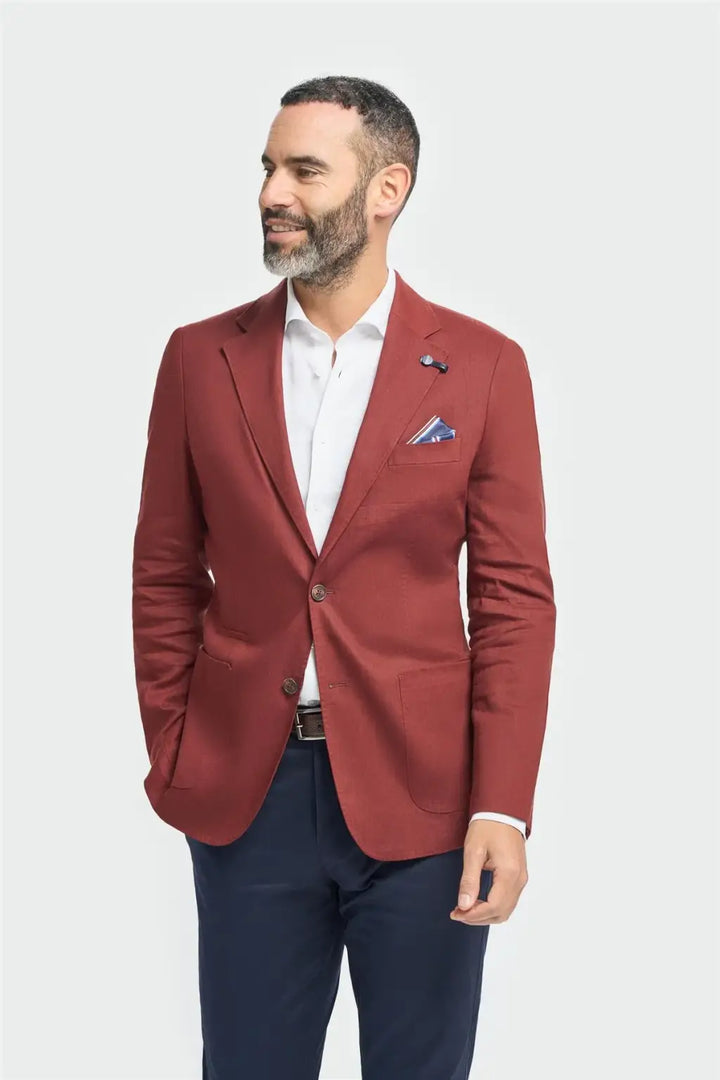 Cavani Men’s Luca Rust Blazer - 34R - Suit & Tailoring
