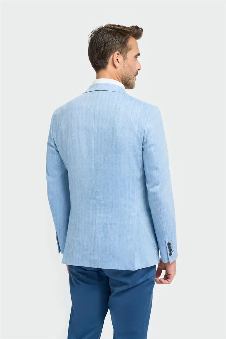 Cavani Men’s Luigi Sky Blue Blazer - Suit & Tailoring