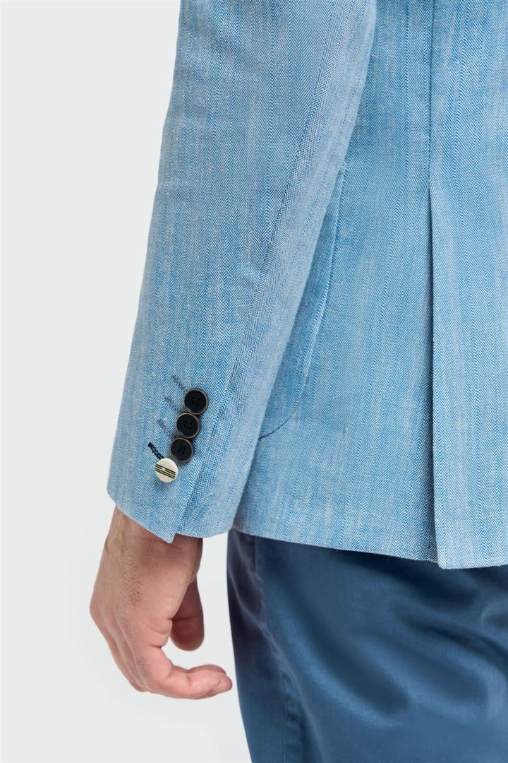 Cavani Men’s Luigi Sky Blue Blazer - Suit & Tailoring