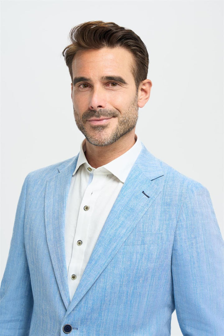 Cavani Men’s Luigi Sky Blue Blazer - 34R - Suit & Tailoring