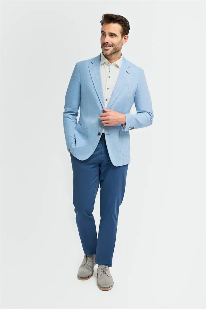 Cavani Men’s Luigi Sky Blue Blazer - Suit & Tailoring