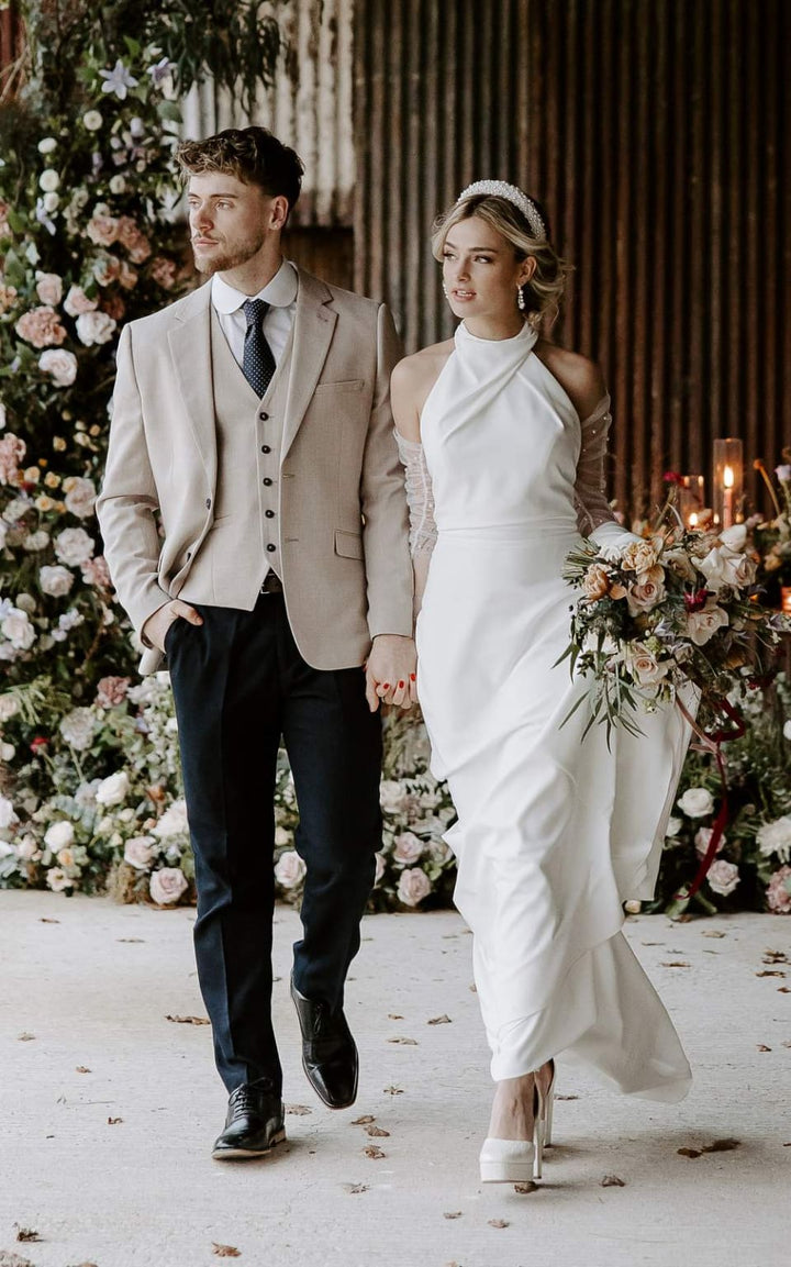 Beige Tuxedo Black Pants Black Pants Tan Mens Suit Jacket Tan