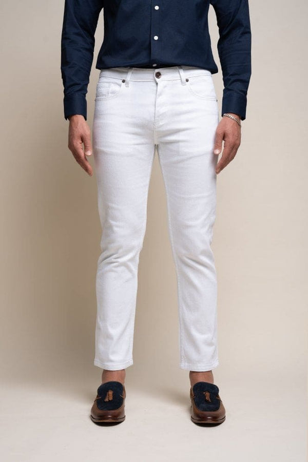 Cavani Milano White Denim Jeans - 30S - Jeans