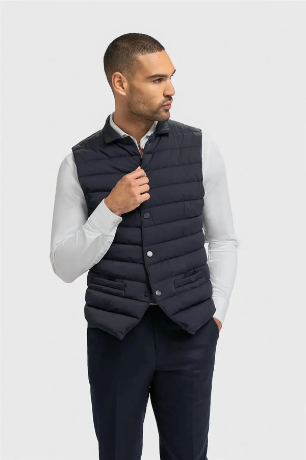 Cavani Perry Navy Waiscoat Gilet - S - Coats & Jackets