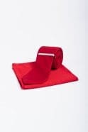 Cavani Plain Wedding Tie Sets - Red - Accessories