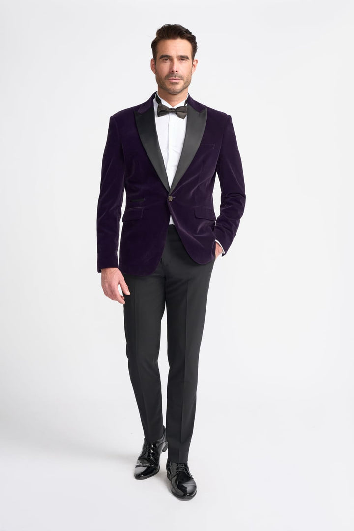 Cavani Rosa Velvet Dinner Jacket - MENSWEARR.COM - Lilac / 34 - Jackets & Blazers
