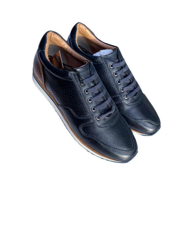 Cavani Ryan Navy Brown Men’s Trainers - Shoes