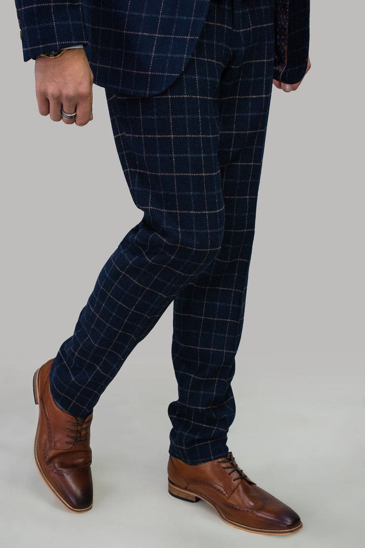 Cavani Shelby Tweed Check Trousers - 28R - Trousers