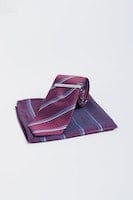 Cavani Wine Stripe Tie Set - Accessories