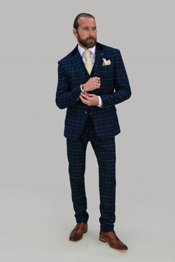 Cavani Shelby Tweed Check Trousers - Trousers