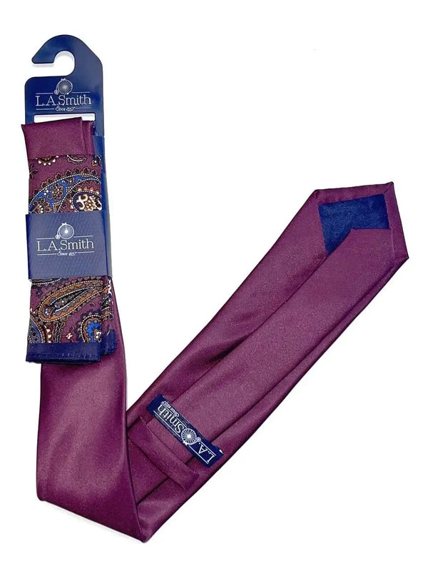 L A Smith Berry Poly Tie And Paisley Hank Set - Accessories