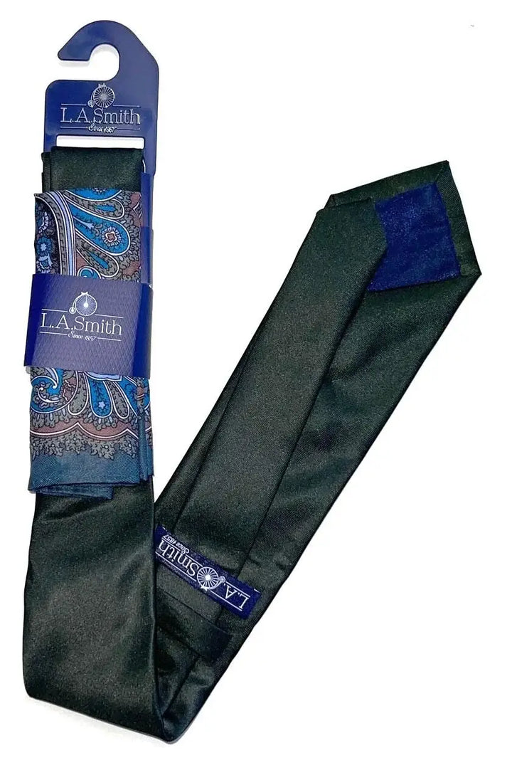 L A Smith Green Poly Tie And Paisley Hank Set - Accessories