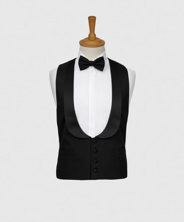 Black Scoop Evening Tuxedo Waistcoat - M - Suit & Tailoring