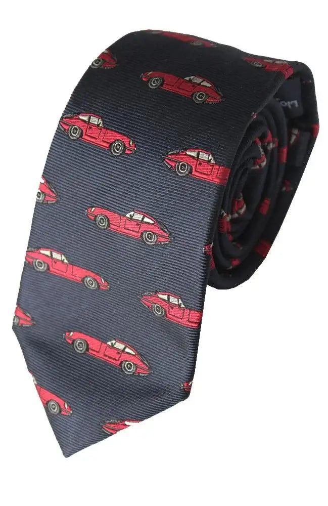 LA Smith Country And Hobby Car Silk Ties - Navy Accessories