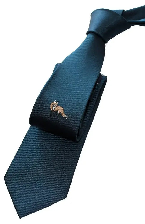 LA Smith Country And Hobby Fox Silk Ties - Navy Accessories