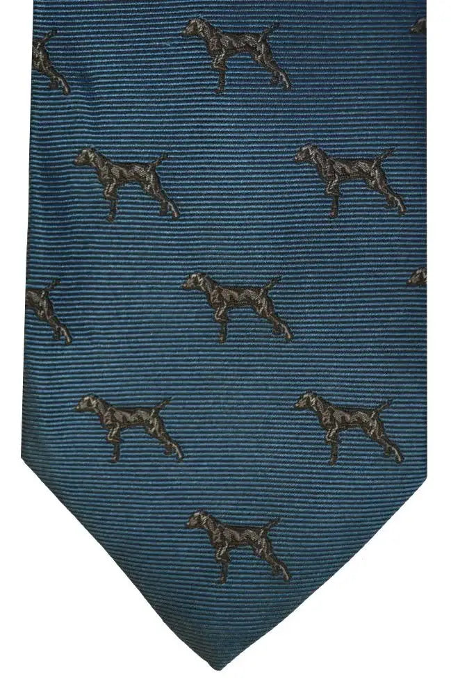 LA Smith Country And Hobby Labrador Silk Ties - Teal Accessories