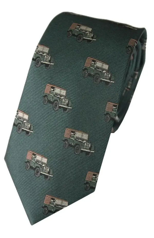 LA Smith Country And Hobby Landrover Silk Ties - Green Accessories