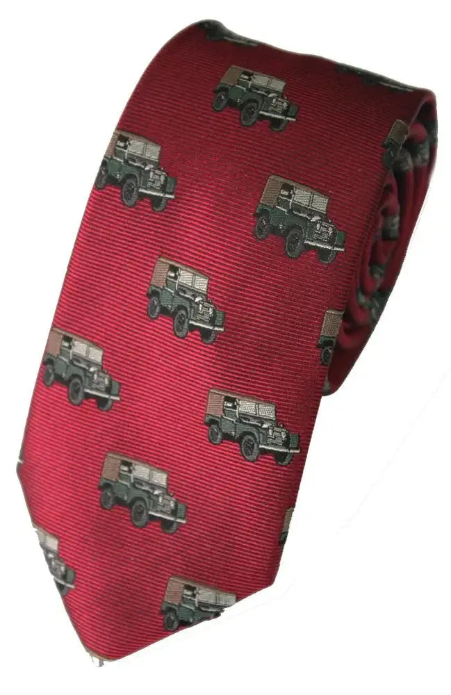LA Smith Country And Hobby Landrover Silk Ties - Red Accessories
