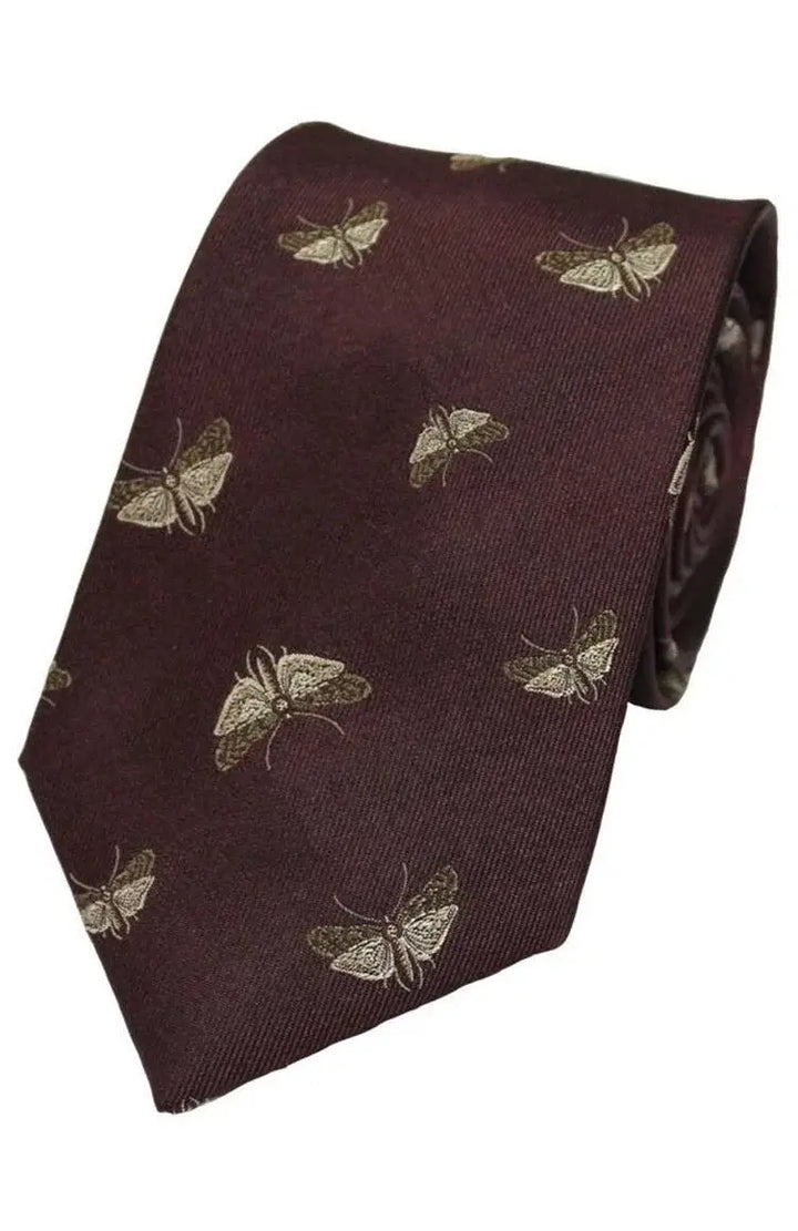 LA Smith Country And Hobby Moth Silk Ties - Wine Accessories