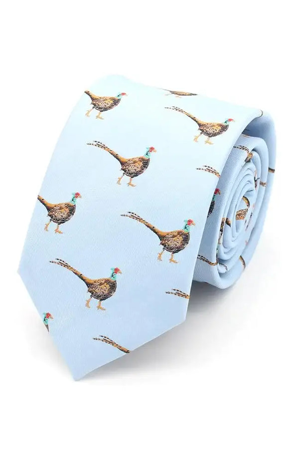 LA Smith Country And Hobby Pheasant Poly Ties - Sky Blue Accessories