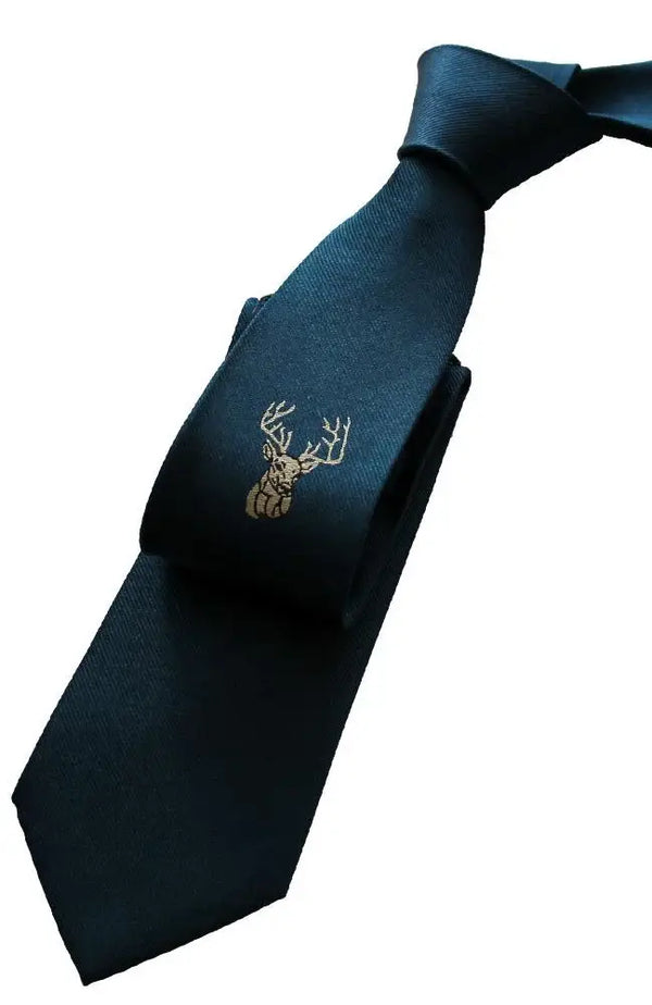 LA Smith Country And Hobby Stag Silk Ties - Navy Accessories