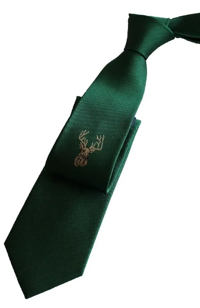 LA Smith Country And Hobby Stag Silk Ties - Green Accessories