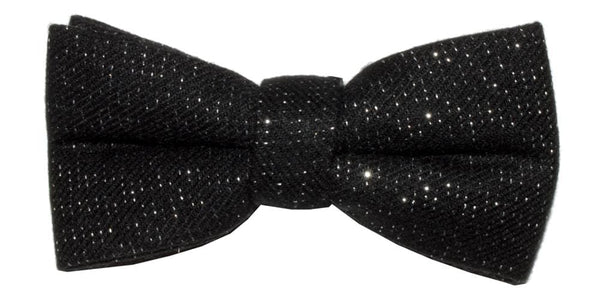 L A Smith Black Sparkly Warm Handle Bow Tie - Accessories