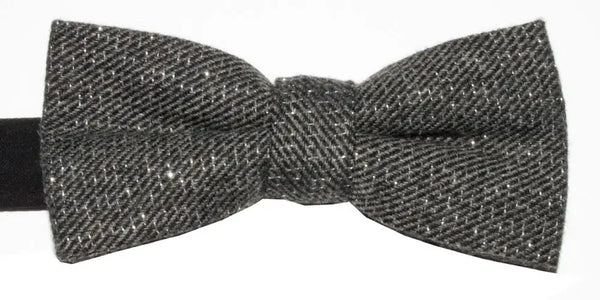 L A Smith Grey Sparkly Warm Handle Bow Tie - Accessories