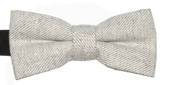 L A Smith Light Grey Sparkly Warm Handle Bow Tie - Accessories