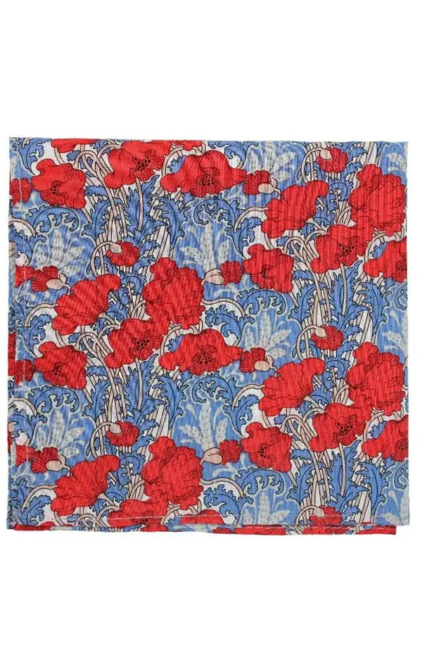 L A Smith Red Liberty Art Fabric Hank - Accessories