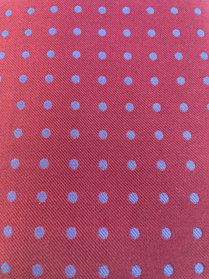 LA Smith Wine Blue Spot Poly Tie & Hank Set - MENSWEARR.COM - Men’s Ties