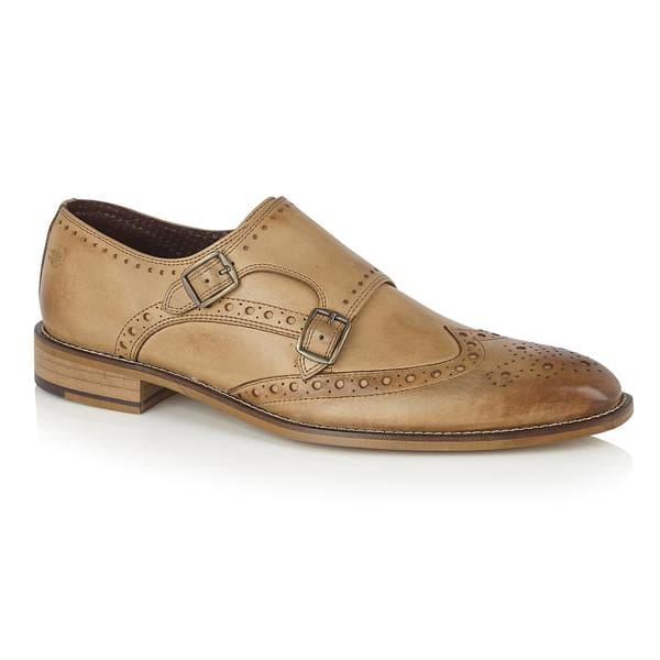 London Brogue Leonard Monk Tan Men’s Shoes - UK7 | EU41 - Shoes