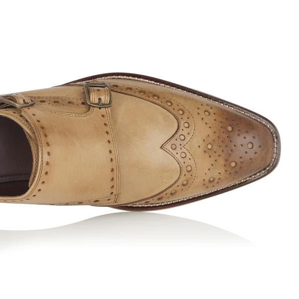 London Brogue Leonard Monk Tan Men’s Shoes - Shoes