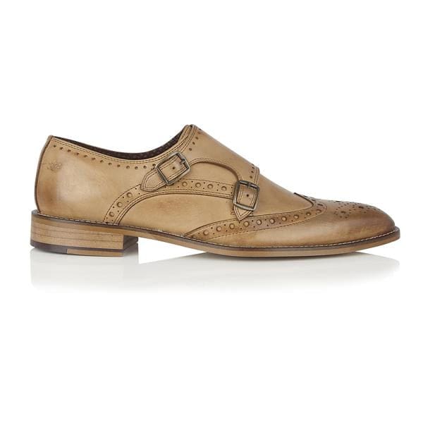 London Brogue Leonard Monk Tan Men’s Shoes - Shoes
