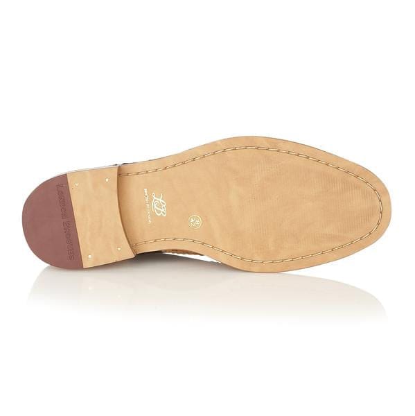 London Brogues Gatsby Brogue Tan/Navy-Wide Fit Men’s Shoes - Shoes