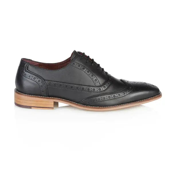 London Brogues Men’s Black Sidney Oxford Shoes - Shoes