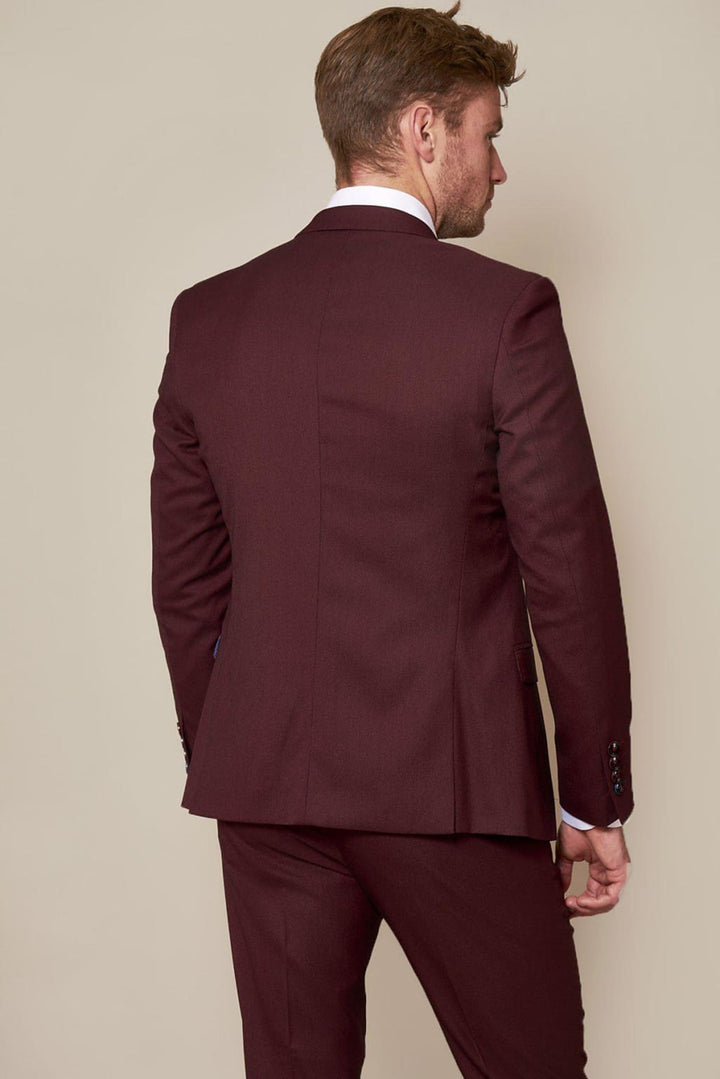 Marc Darcy Danny Wine Tailored Blazer - Jakets